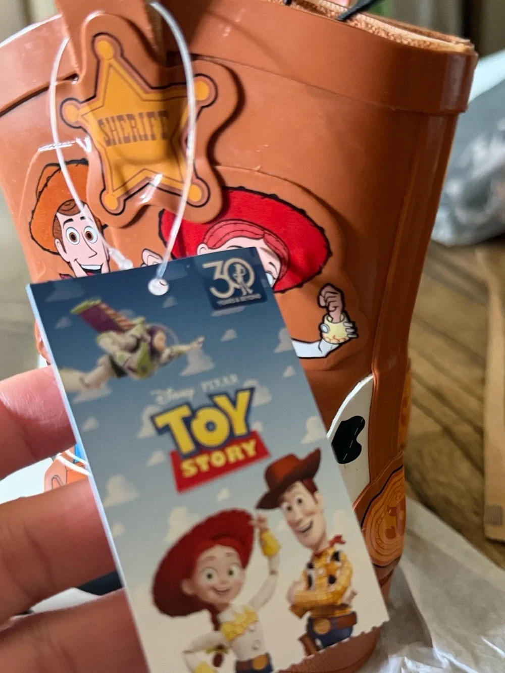 Disney Pixar toy story Cowboy Character Rain Boots - size 9 /10 NEW WITH TAGS